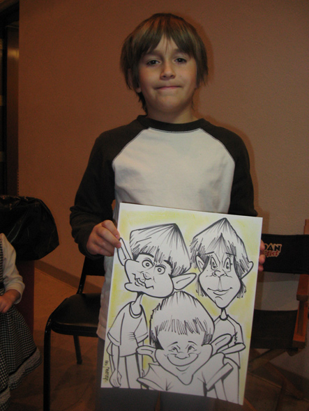 group of 3 caricature group of 3 caricature