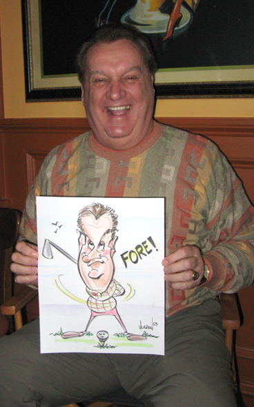 golf caricature by Angie jordan
