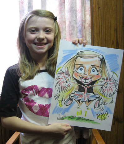 Angie Jordan's birthday caricatures