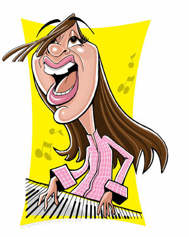 digital caricature by Angie Jordan