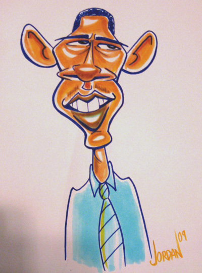Obama Caricature by Angie Jordan