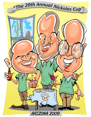 Digital Cartoon for 3 in the family drawn from a photo Digital Cartoon for 3 in the family drawn from a photo