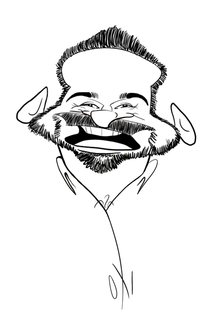 Billy Mays Cartoon by Angie Jordan 2009
