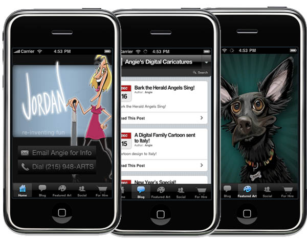 Angie Jordans iPhone App Screenshots