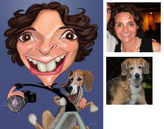 Jackie Dormer caricature by digital caricaturist angie jordan