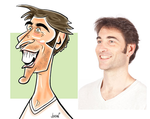 Ben Austen's caricature drawn by digital artist, Angie Jordan, June 2011